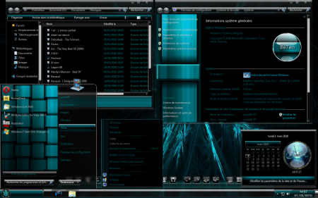 Green blue wicker Windows 7 Theme